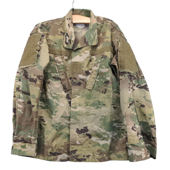 U.S. Military Mens Camo Army Uniform Coat Green Tan Size Small Pockets - Picture 1 of 13